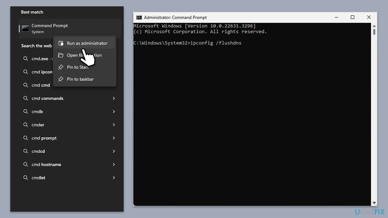 مسح ذاكرة التخزين المؤقت لنظام أسماء النطاقات (DNS)