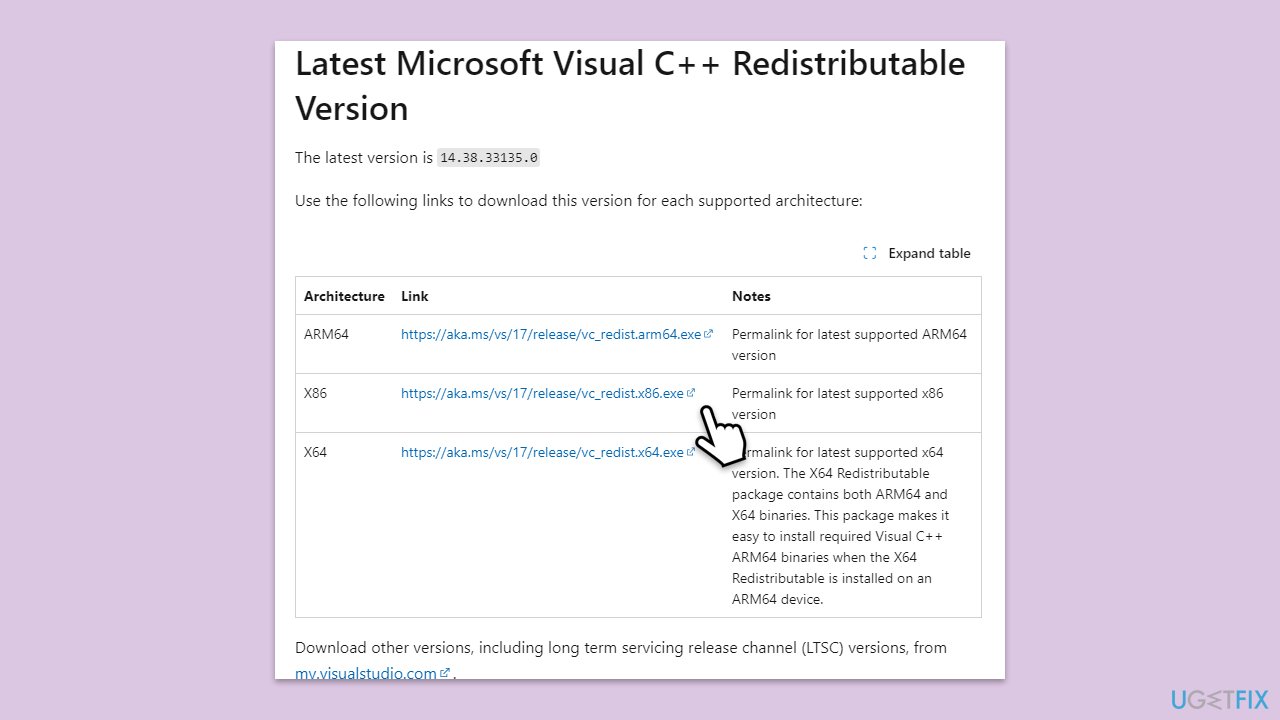 تحديث Visual C++