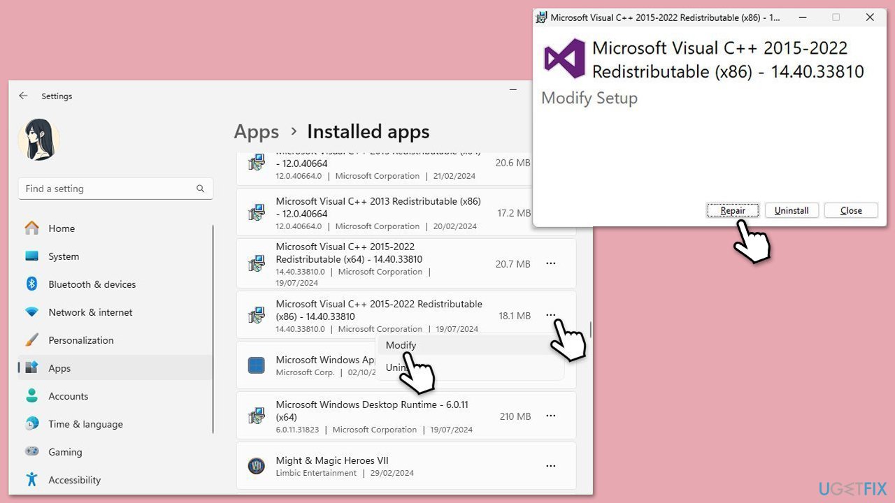 إصلاح Visual C++