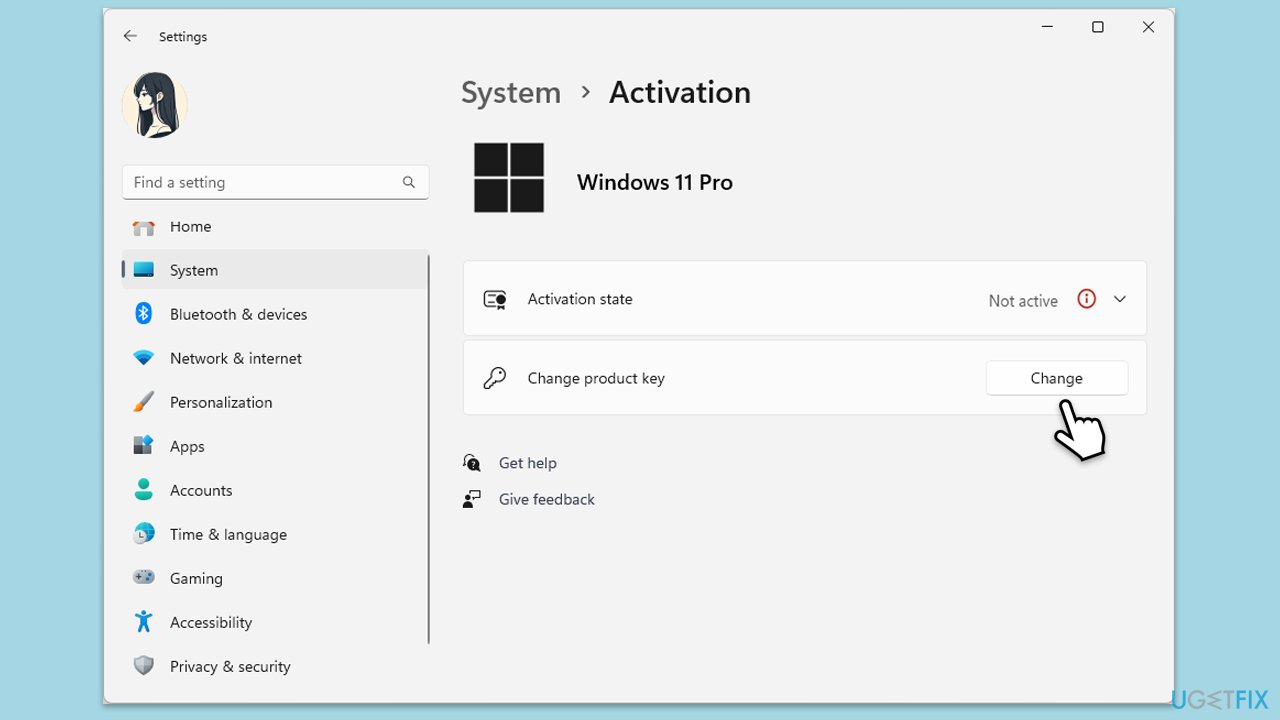 إعادة إدخال المفتاح