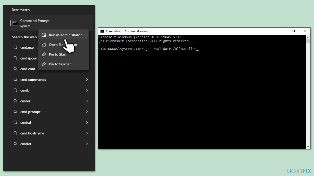 تحويل القرص إلى GPT