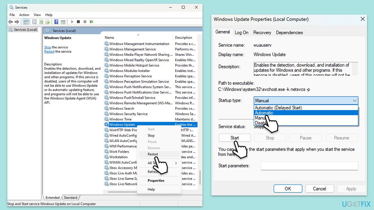 التحقق من الخدمات