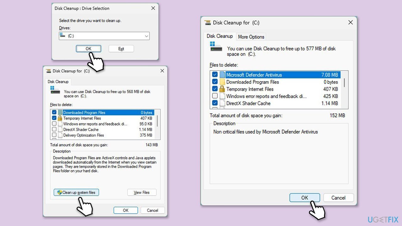 تنظيف القرص