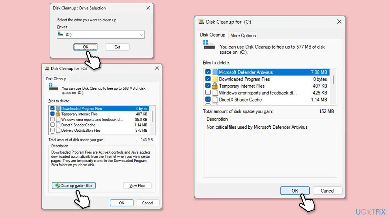 تنظيف القرص