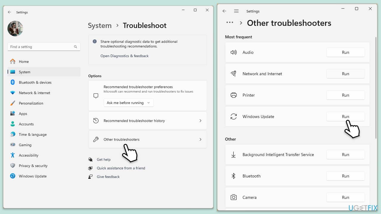 مستكشف أخطاء Windows Update ومصلحها