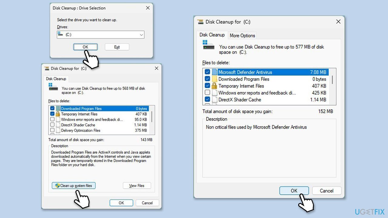 تنظيف القرص