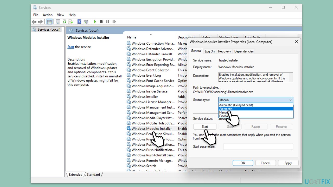 التحقق من الخدمات
