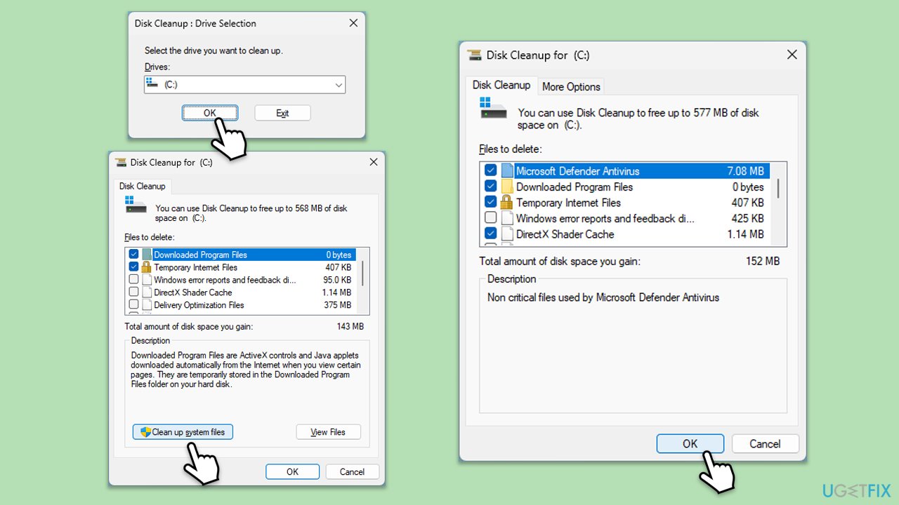 تنظيف القرص