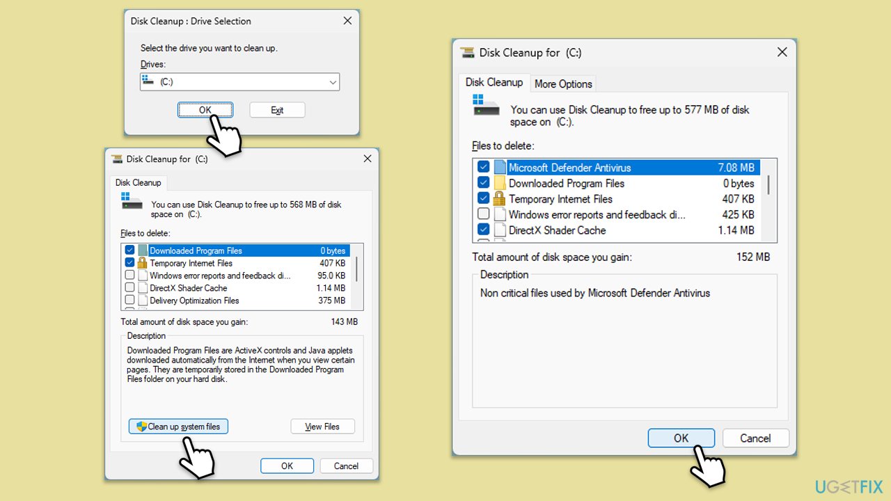 تنظيف القرص
