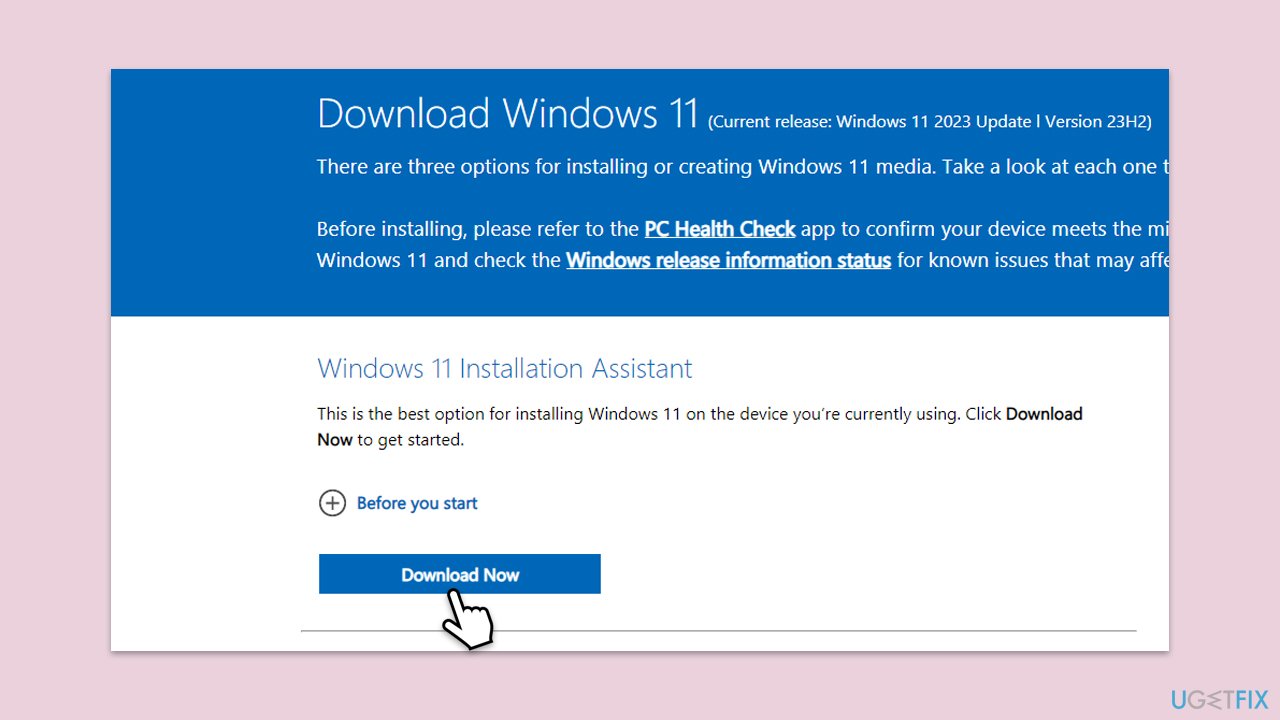 استخدام مساعد Windows Update