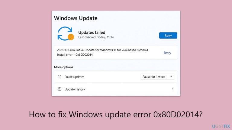 كيفية إصلاح خطأ تحديث Windows 0x80D02014؟