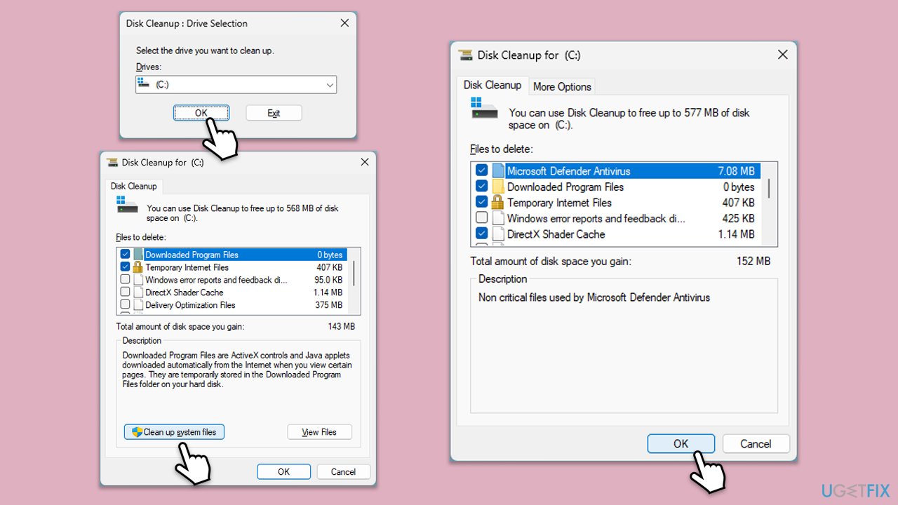 تنظيف القرص