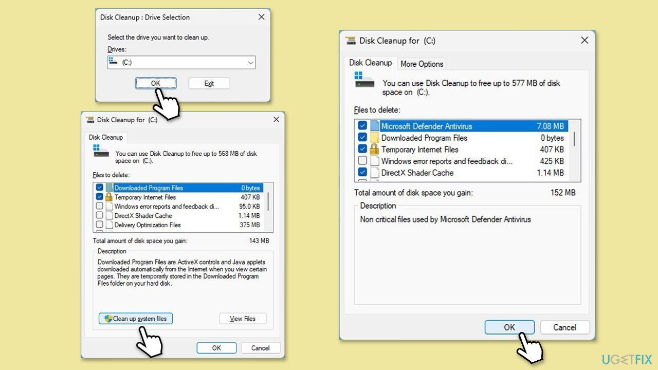 تنظيف القرص