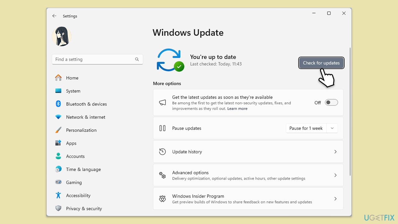 تثبيت تحديثات Windows