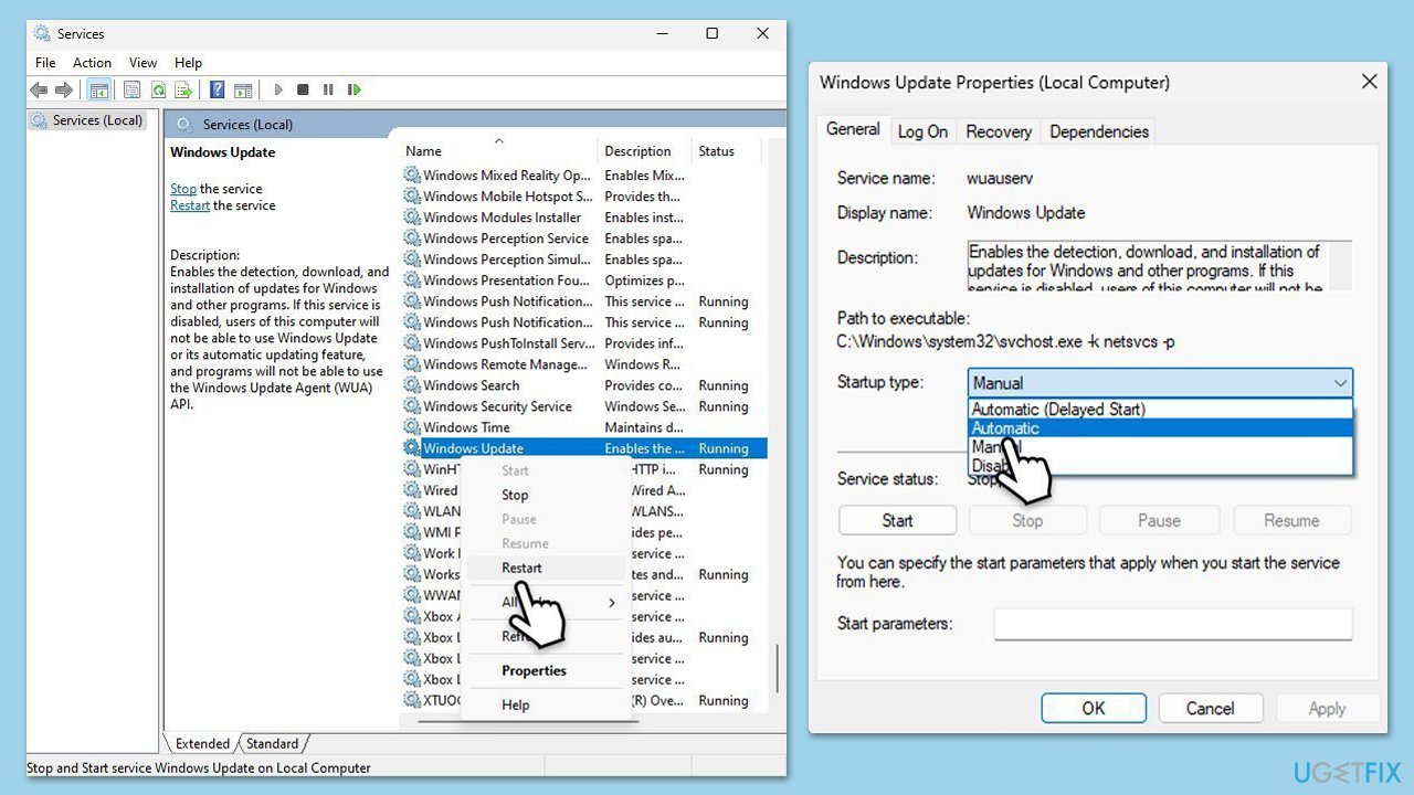 التحقق من الخدمات