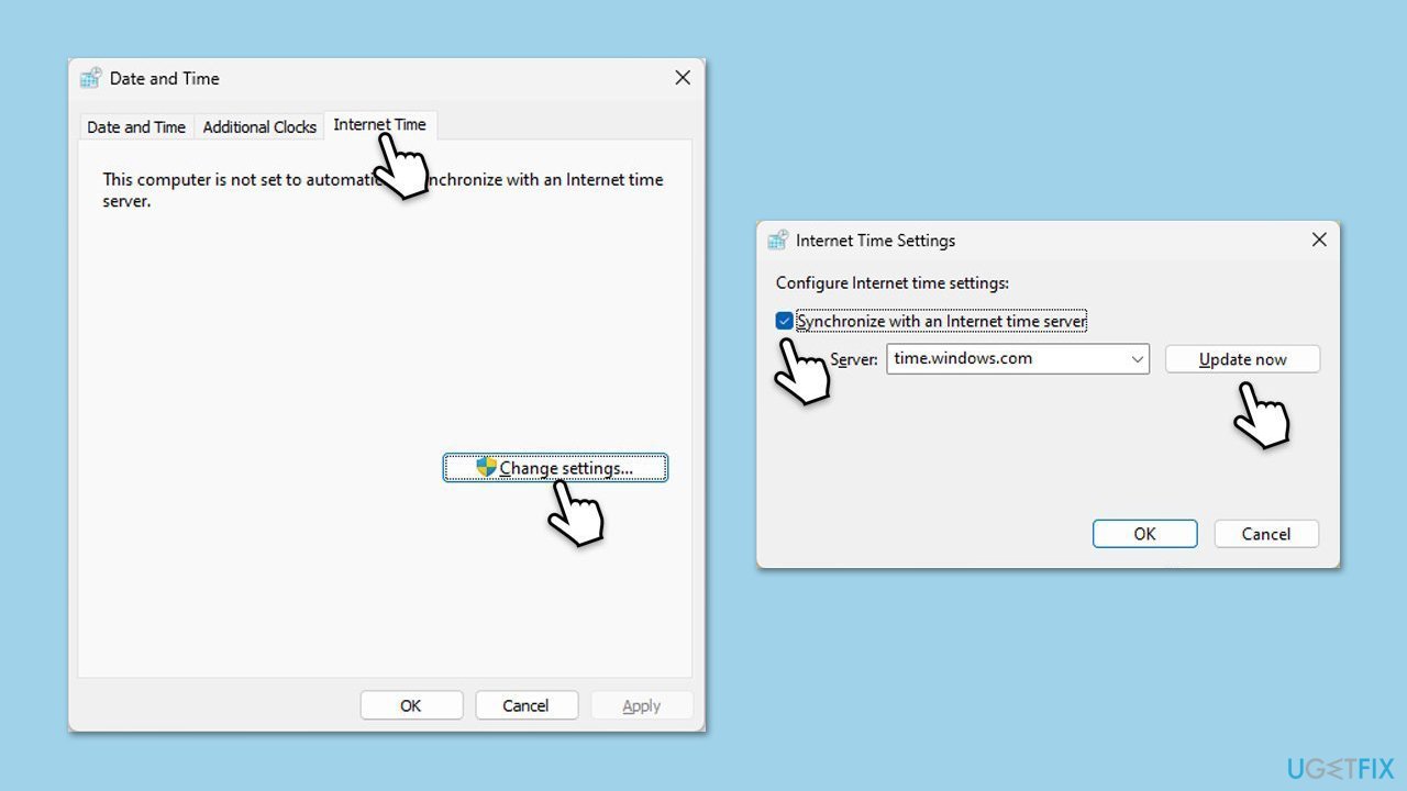 التحقق من الوقت والتاريخ