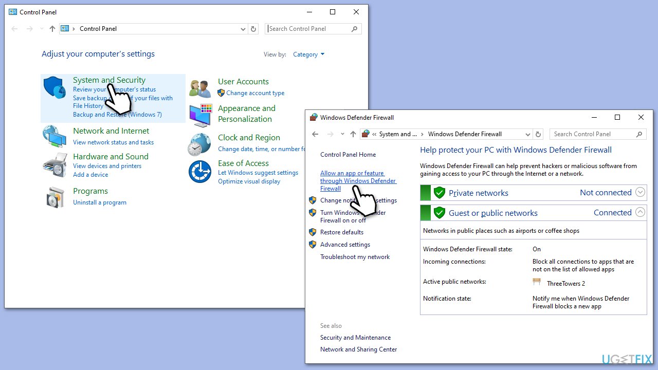 السماح عبر جدار الحماية