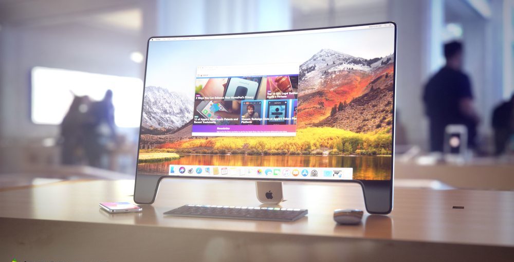 تصور لشاشة Apple Studio Display بمناسبة الذكرى السنوية الـ 20 لموقع Idrop News
