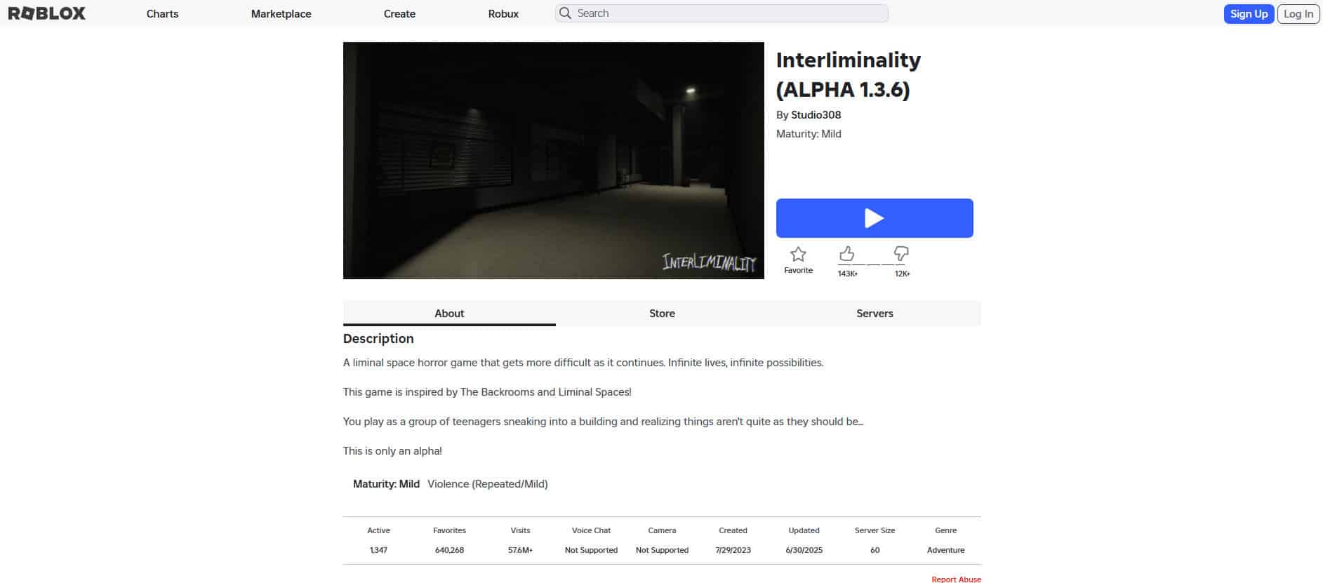 Interliminality | ألعاب روبلوكس رعب