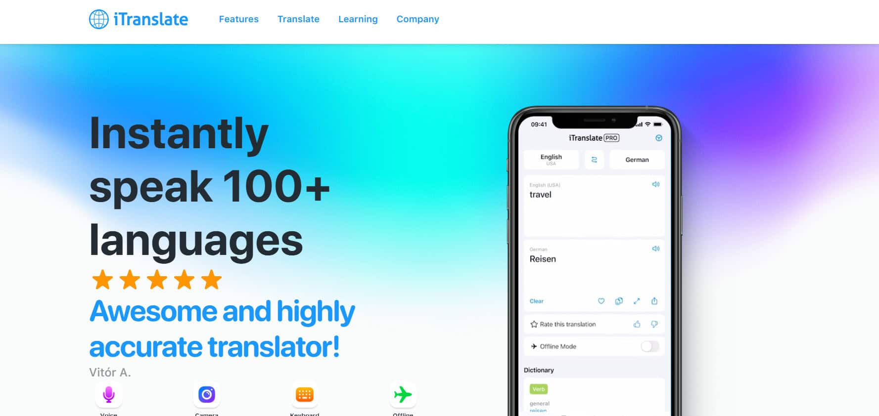 iTranslate | أفضل تطبيقات الترجمة دون اتصال للكمبيوتر الشخصي