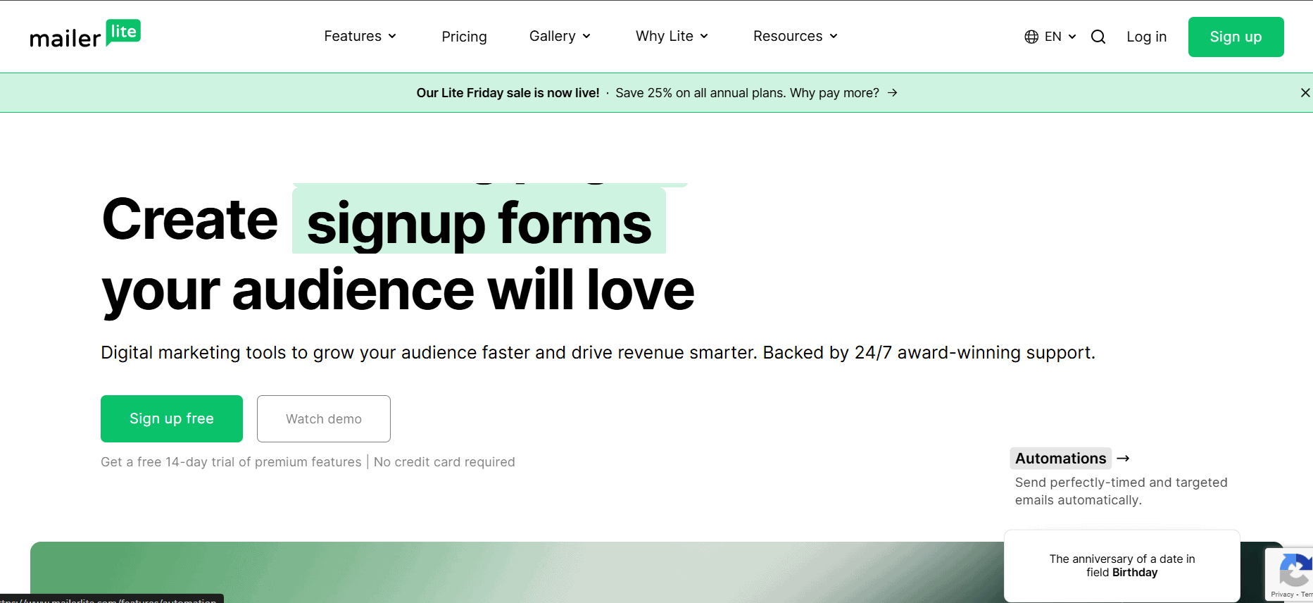 MailerLite | أفضل بدائل Substack