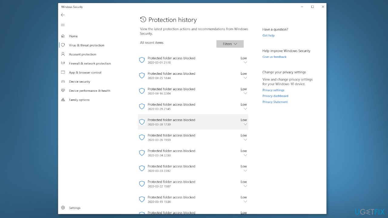 السماح يدويًا بملف أو تطبيق محظور