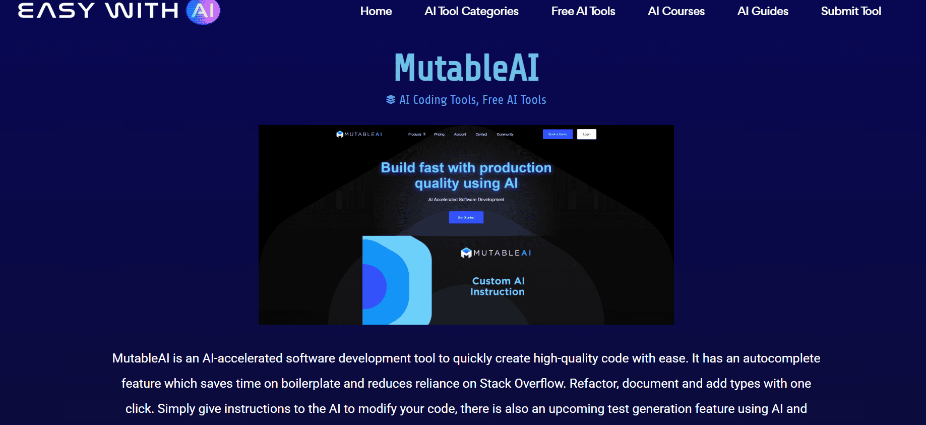 MutableAI | أفضل أدوات الذكاء الاصطناعي للمطورين