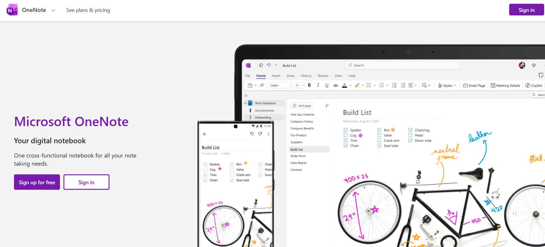 OneNote | أفضل بدائل Obsidian