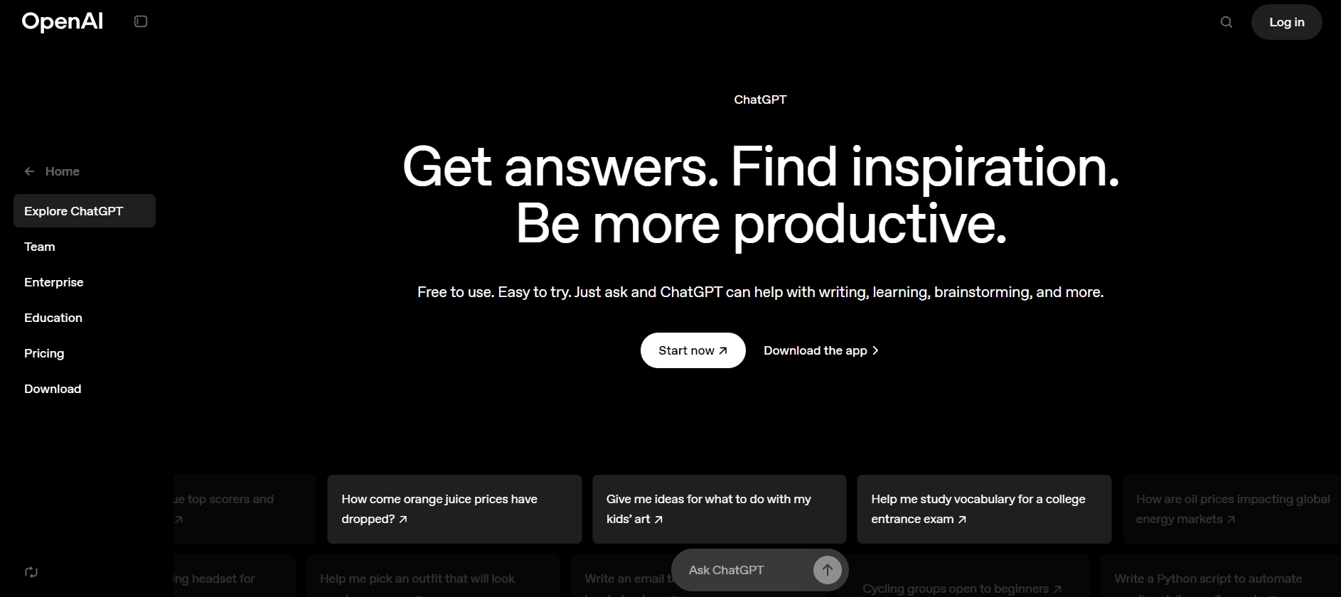 OpenAI ChatGPT | أفضل أدوات AI للأعمال