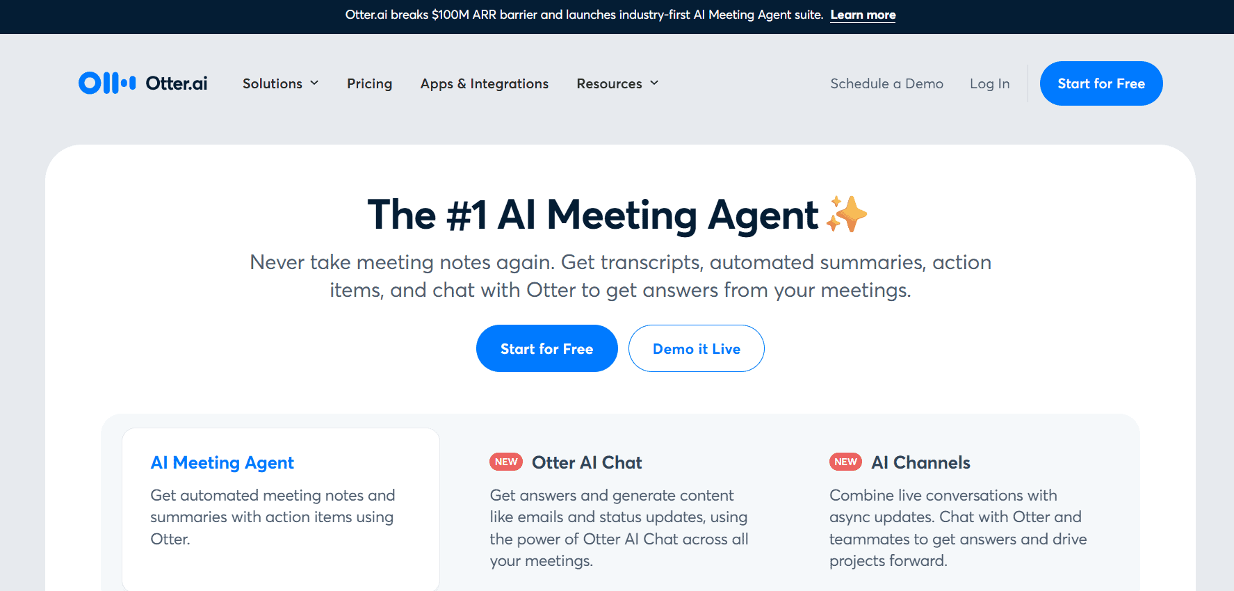 Otter AI | أفضل أدوات الذكاء الاصطناعي للأعمال