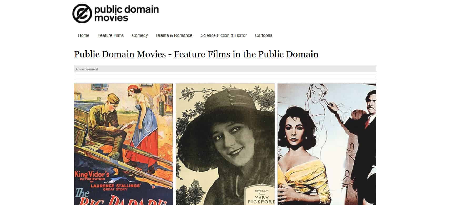 Public Domain Movies | أفضل تطبيقات التلفزيون المجانية لأجهزة Android و iOS