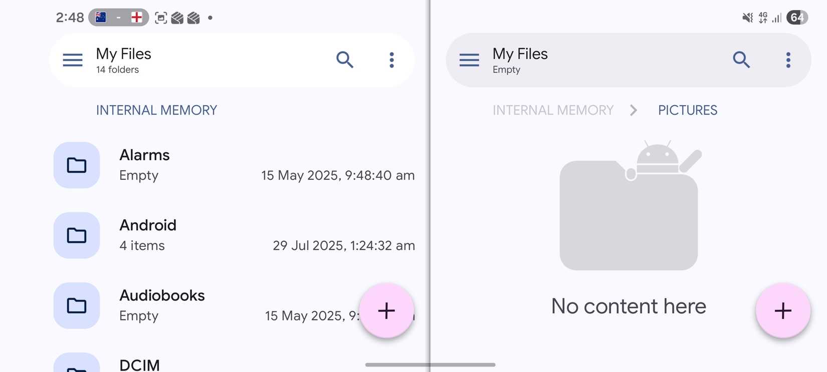 عرض Solid Explorer ذو اللوحتين