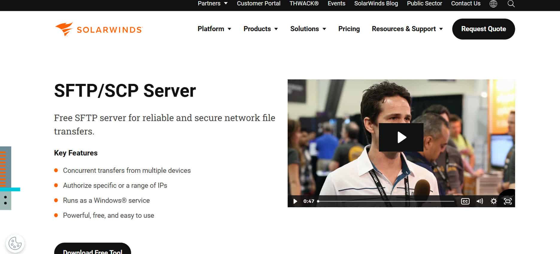 SolarWinds SFTP | أفضل SCP مجاني لـ Windows