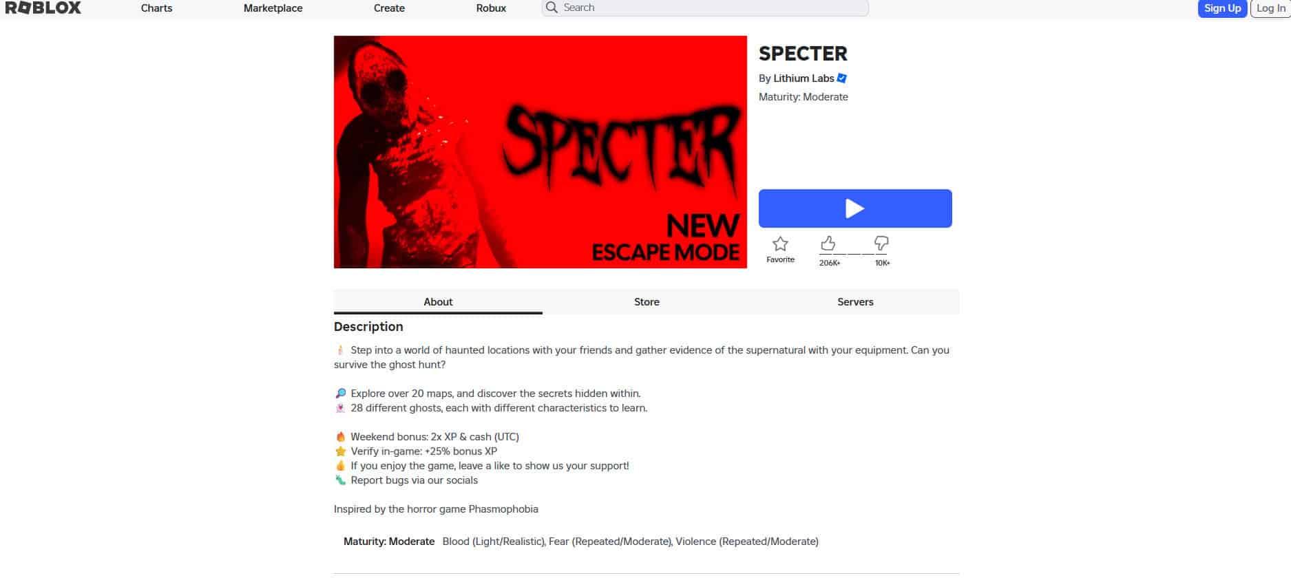 Specter | أفضل ألعاب الرعب المخيفة على Roblox