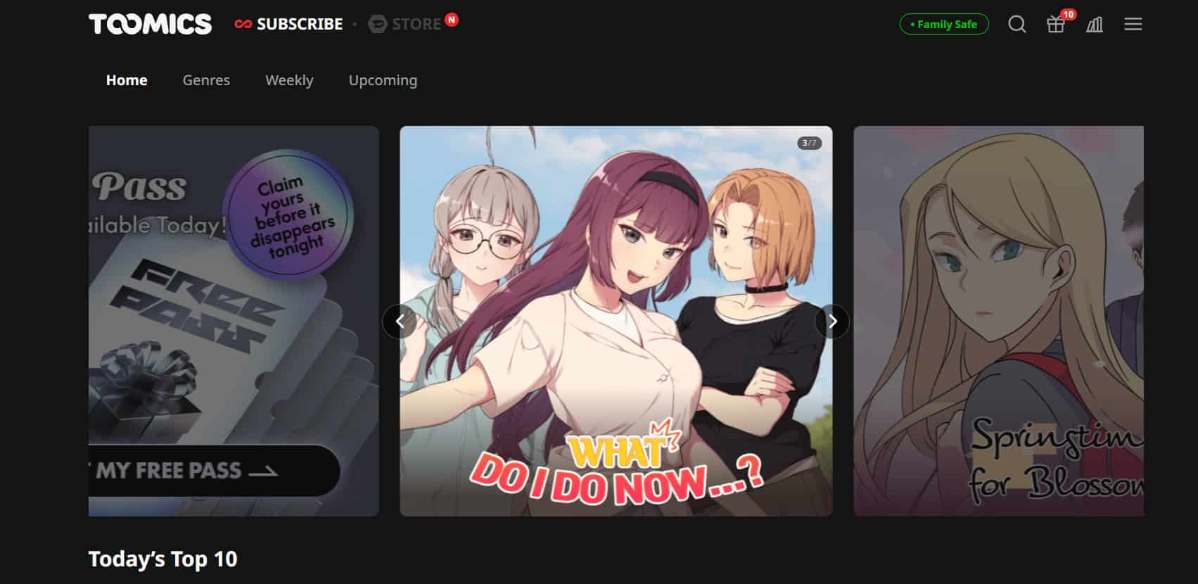 Toomics | أفضل المواقع لقراءة المانها بشكل قانوني