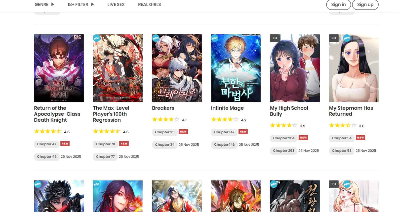 Webtoon XYZ | أفضل المواقع لقراءة المانهوا بشكل قانوني