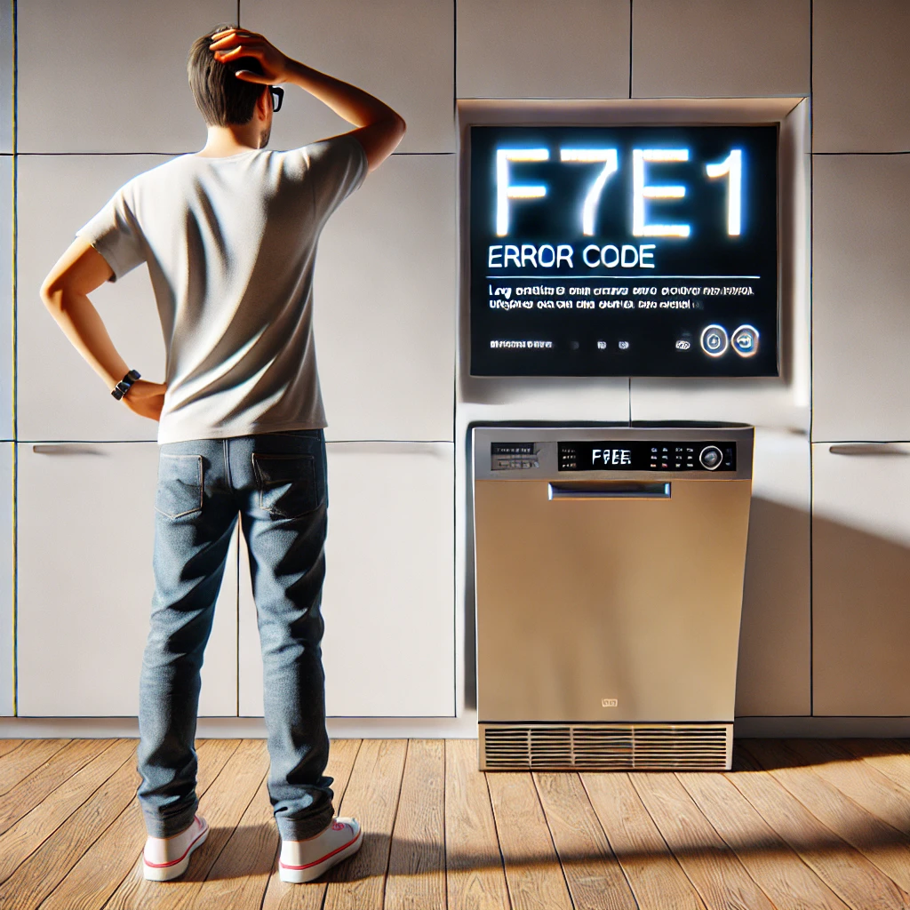 دليل شامل لخطأ F7 E1 في غسالة صحون ويرلبول