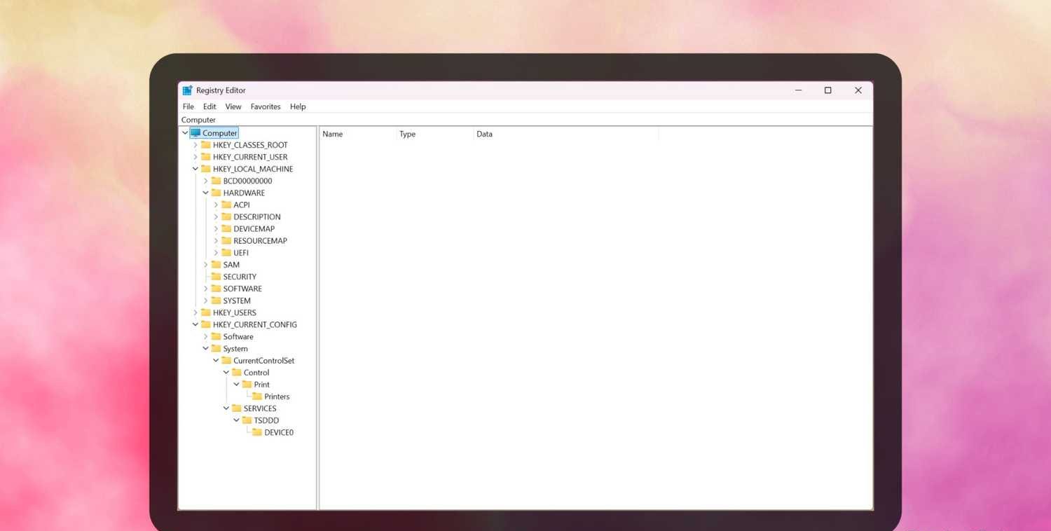 محرر سجل Windows 11.