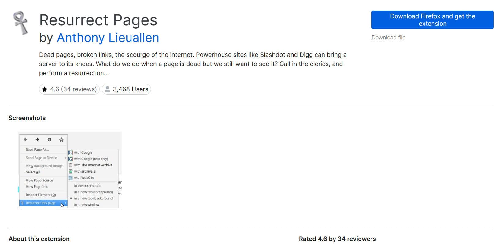 Resurrect Pages | أفضل بدائل Wayback Machine
