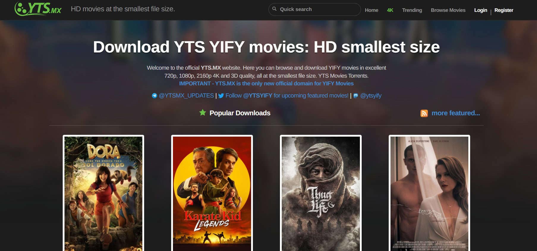 YIFY | أفضل مواقع التورنت في 2025
