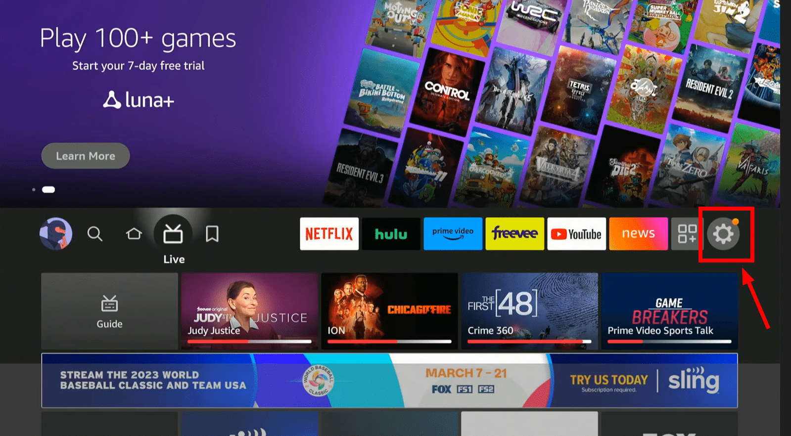 انتقل إلى الإعدادات على جهاز التلفزيون الخاص بك