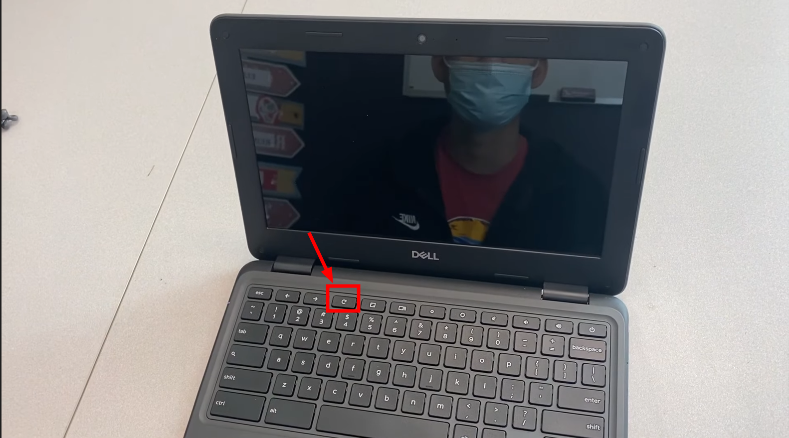 اضغط على مفتاح التحديث