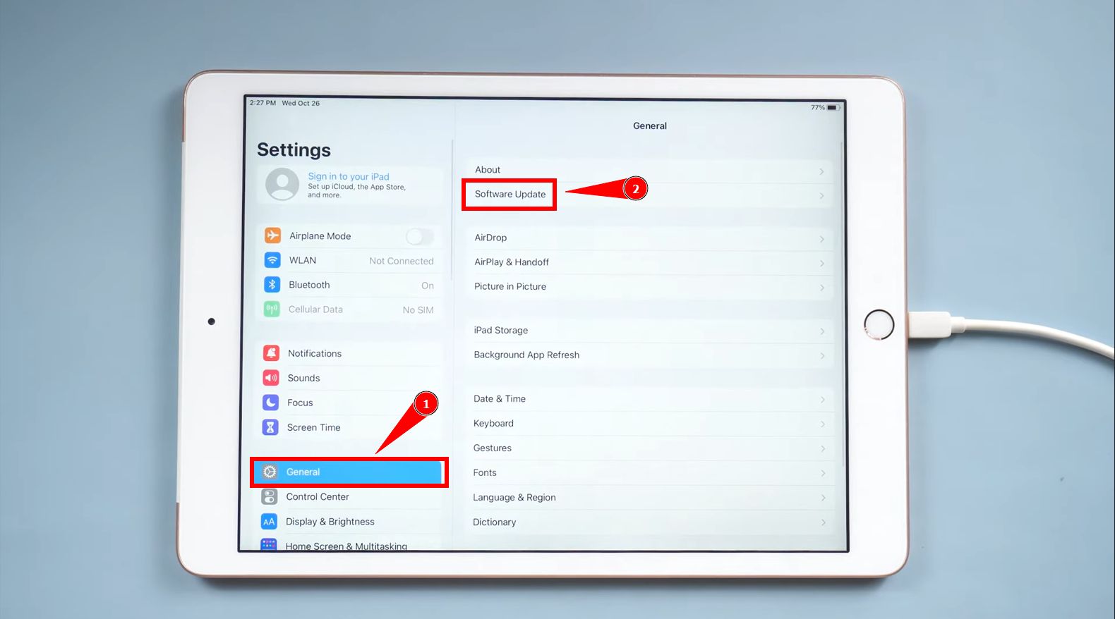 اضغط على تحديث البرامج
