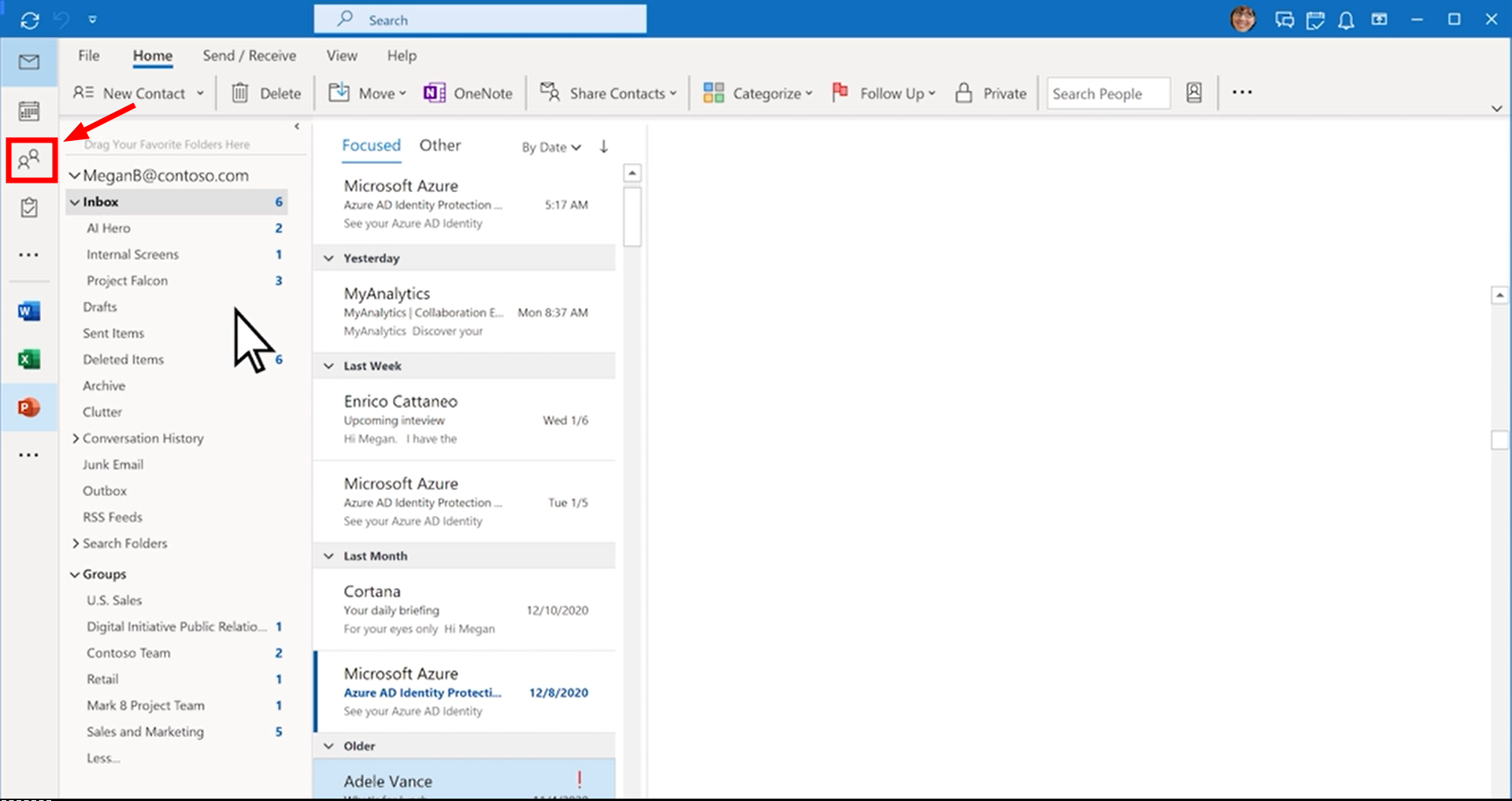 انقر على الأشخاص