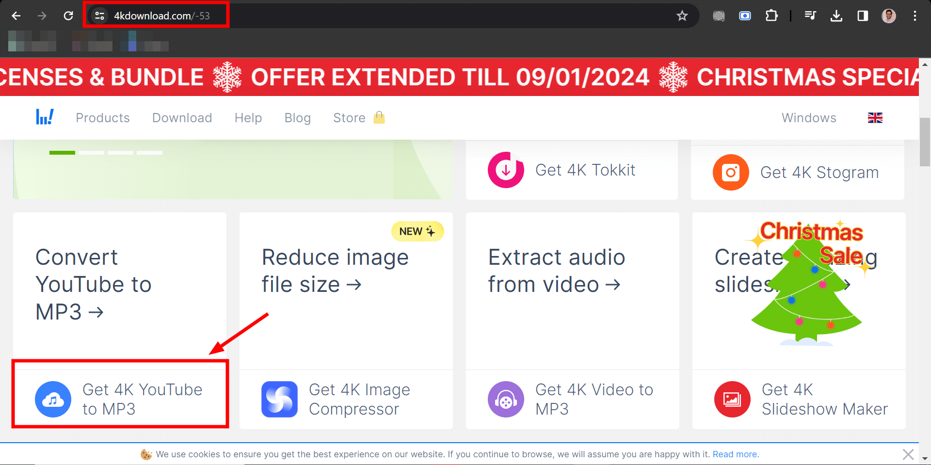 انتقل إلى موقع 4K Download وابحث عن Get 4K YouTube to MP3
