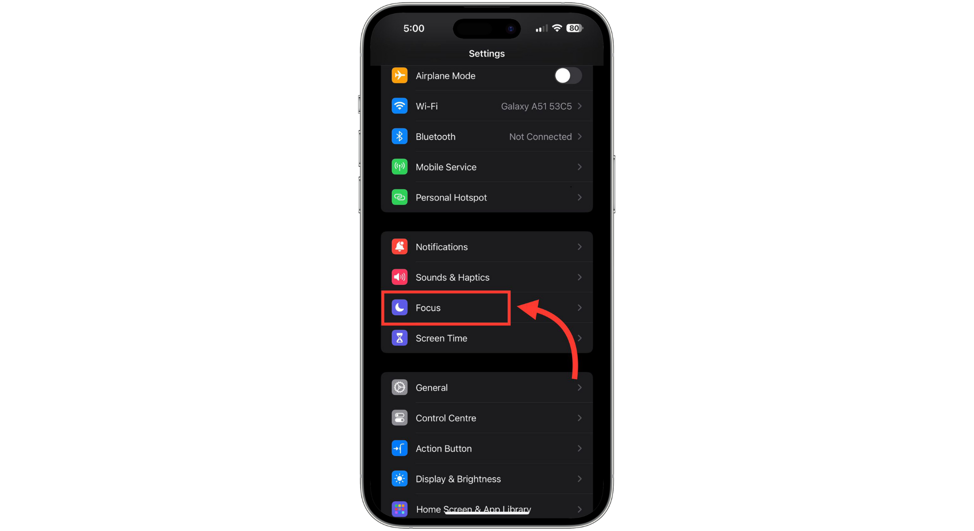 اضغط على التركيز
