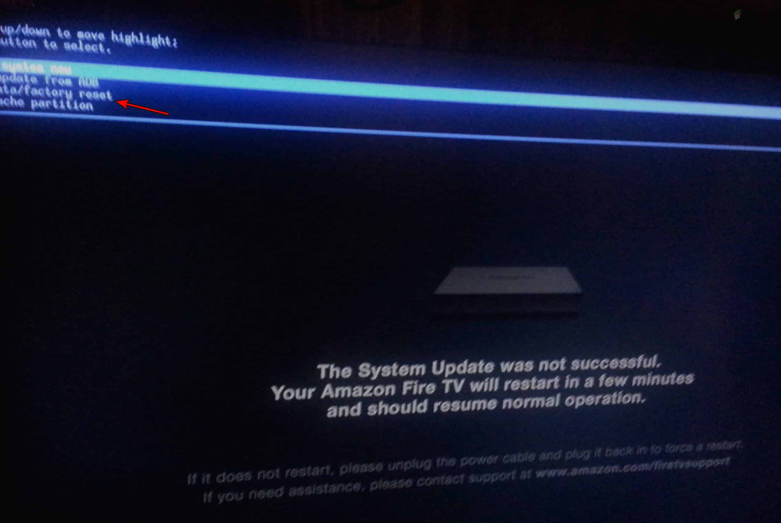 إعادة ضبط المصنع لجهاز Fire TV عبر لوحة المفاتيح