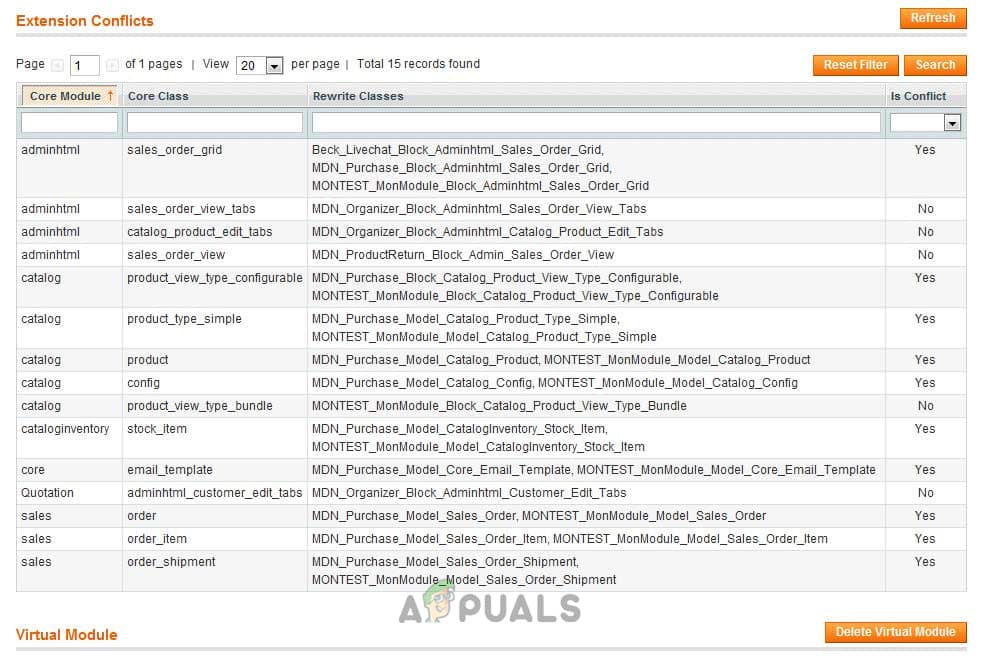 إجراء اختبار تعارض على Magento