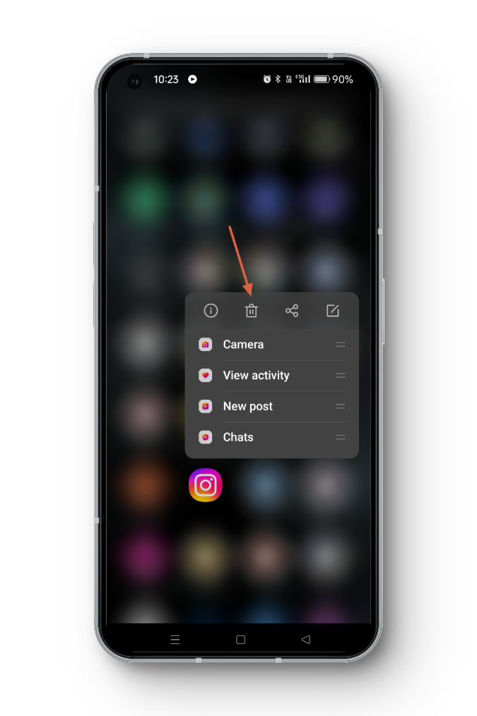 إلغاء تثبيت Instagram