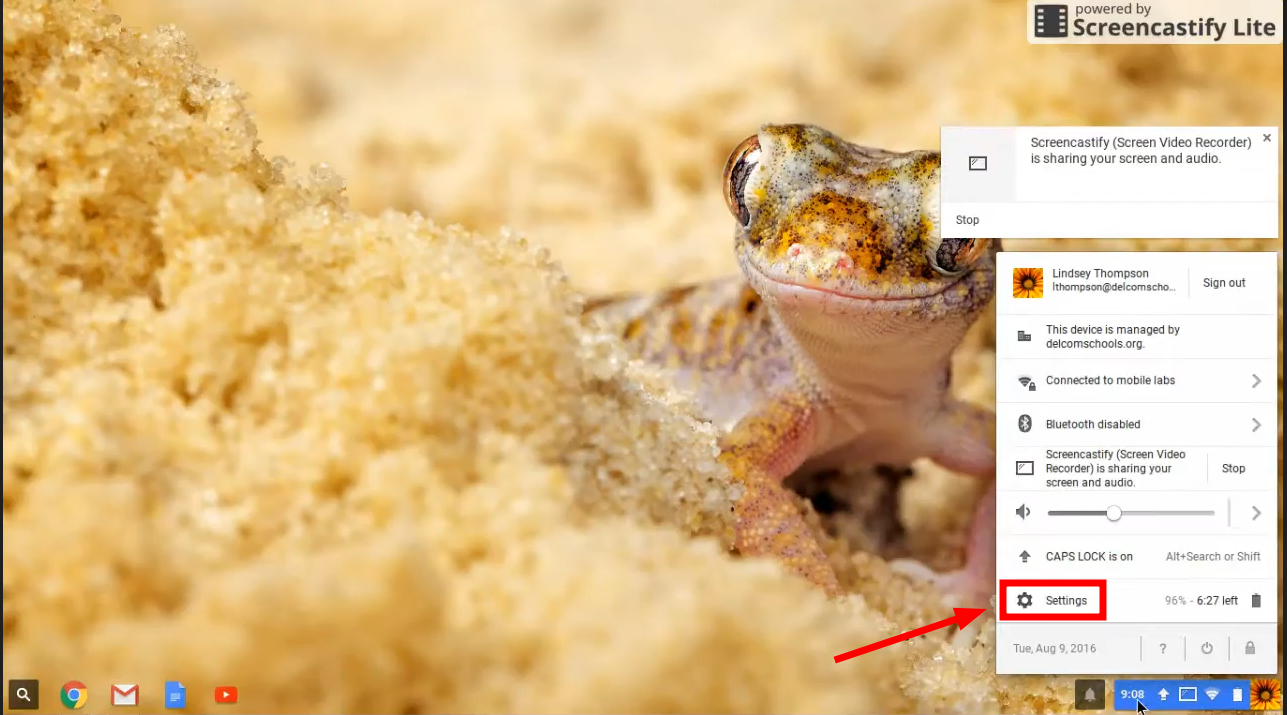 اختر الإعدادات